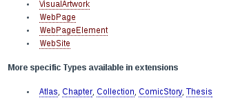 Screenshot of Atlas,
      ComicStory, and other types from proposed extensions