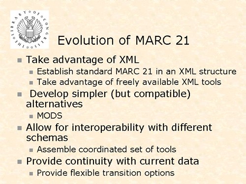 Evolution of MARC 21