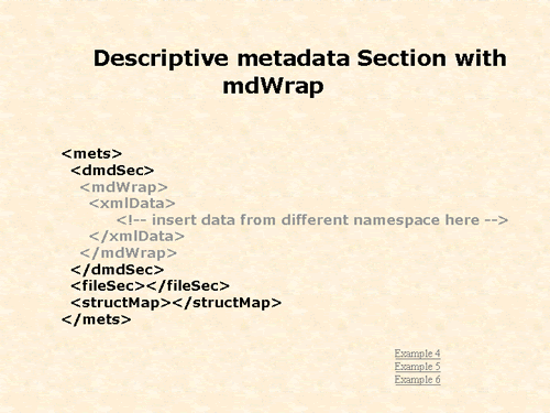 Descriptive metadata Section with mdWrap