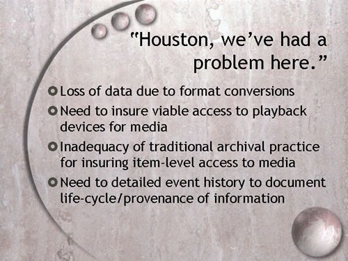 "Houston, we've had a problem here"